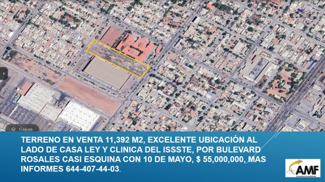 TERRENO EN VENTA AL LADO DEL  ISSSTE